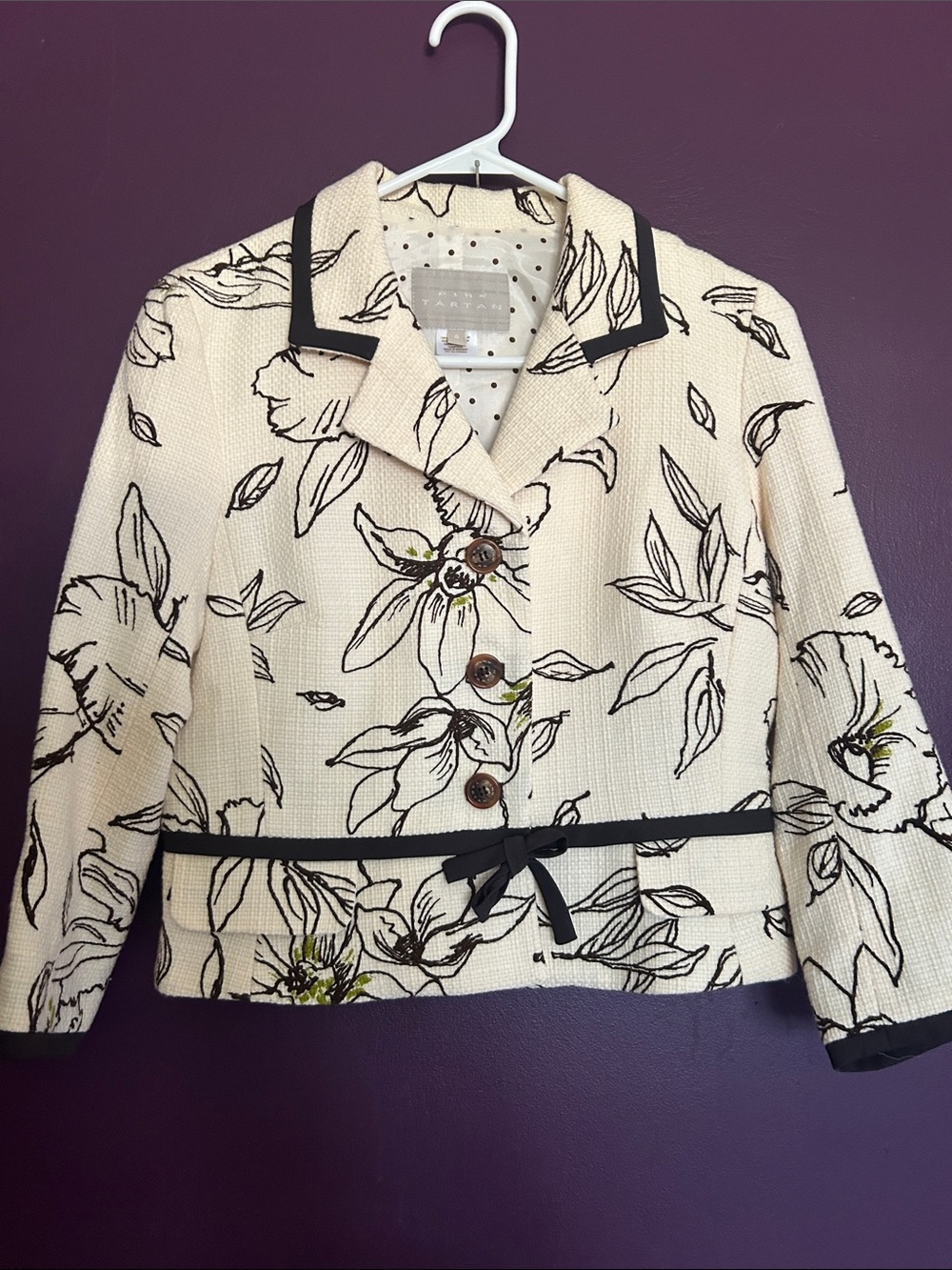 Pink Tartan(Canadian designer) adorable cropped  jacket